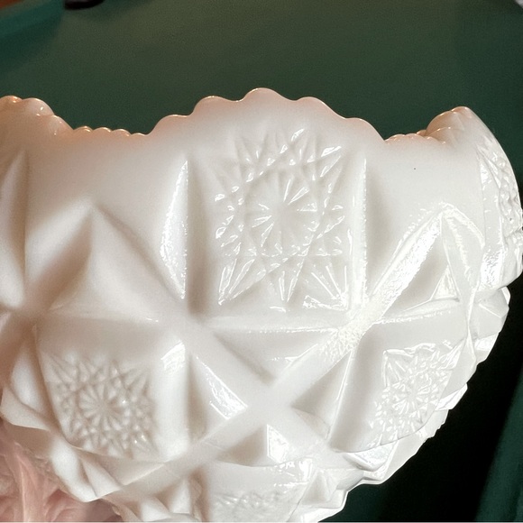 Vintage White Milk Glass Compote/Pedestal bowl - Picture 7 of 10